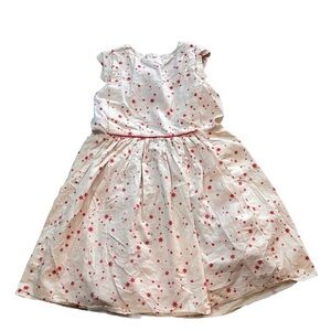 Leigh Tucker Willow Tan Red Star Fit And Flare Dress Girls Size 5-6 Years